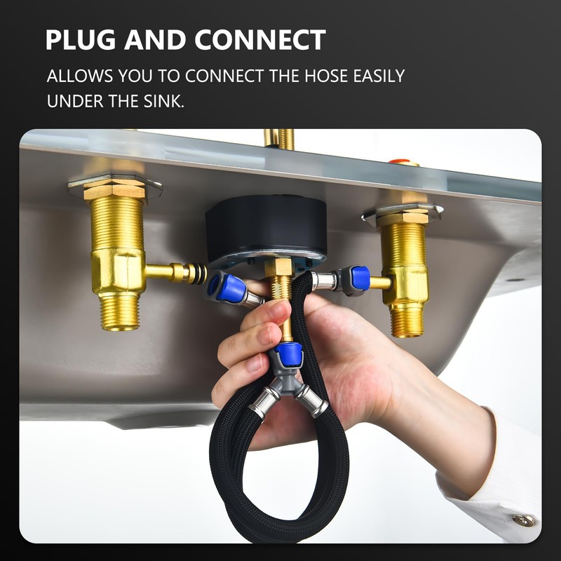 Rough-In Valve with Drain Assembly, Compatible with Moen Widespread Bathroom