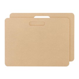 PATIKIL 12 x 16" Wedging Board for Pottery with Built-in Handle, 2 Pcs 10mm Thickness Clay Board Portable Plaster Modeling Board for Pottery Clay Ceramics