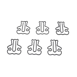 Butler in the Home 100 Count Bear Shaped Paper Clips Great for Paper Clip Collectors or Office Gift - Comes in Round Tin with Lid and Gift Box (Black)