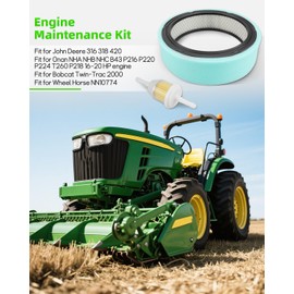 Engine Maintenance Kit Fit for John Deere 316 318 420/ Onan B43 P216/ Bobcat Twin-Trac 2000/ Wheel Horse NN10774 Replace AM106953 140-2628 140-1228 140-1496 AM116304 BF833K2 FF1614 AM101207 K5RTC