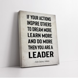 Poster Master John Quincy Adams Canvas - If Your Actions Inspire Others Print - Leadership Art - Gift for Boss, Colleagues - Motivational Decor for Classroom, Office - Available in 8x10 to 30x40