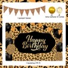 JOYMEMO Cheetah Birthday Decoration - Including Leopard Print Pennant Banner