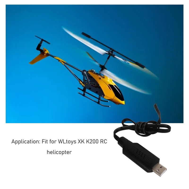 Luocute XK K200 RC Helicopter USB Charger, Cable Fast Charging