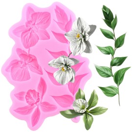 XMOLDNMS Silikonformen für Fondant Blumen Blätter Schokoladenform für Kuchendekoration Cupcake-Topper Blütenpaste Süßigkeiten Polymer-Ton