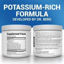 Dr. Berg Zero Sugar Hydration Keto Electrolyte Powder - Enhanced w/ 1000 mg of Potassium & Real Pink Himalayan Salt (NOT Table Salt) - Lemonade Flavor Hydration Drink Mix Supplement - 50 Servings