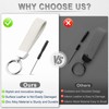 JUSTTOP Leather Keychain, Car Key Chain with Anti-Lost D-Ring and