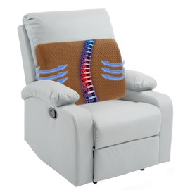 HOMBYS Lumbar Support Pillow for Recliner Chair, Memory Foam Back Support Cushion for Elderly,Extra Large Lumbar Support Pillow,Thick Backrest for Home Reading (Coffee, 20“x13.5"x5")