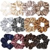 Triko 12 Coleteros de Seda Satinada de 4.5 Pulgadas, Scrunchies