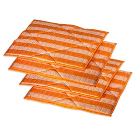 RESPEKT Microfibre Bamboo, 4-Piece Dish Cloths Set with High Absorbency, 20 x 25 cm, Orange