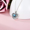LONAGO Heart Locket Necklace that Hold Two Pictures Heart Cross
