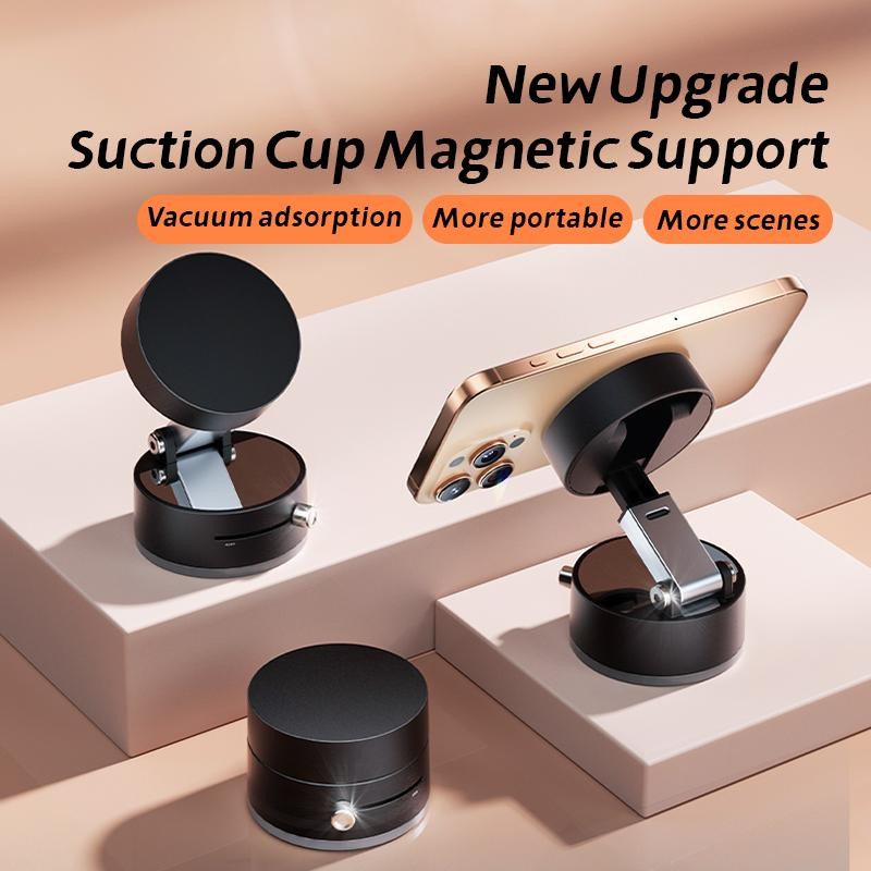 Vacuum Suction Magnetic Phone Holder & Selfie Stick for Cellphones