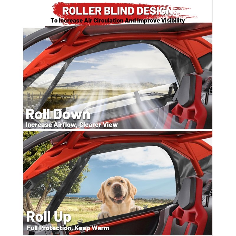 StarknightMT RZR PRO XP Soft Upper Doors, 3rd Gen Upgraded