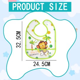 ZWWOGE Pack of 4 waterproof baby bibs, bibs, drool bibs baby for girls and boys for drooling food, baby bibs with press stud, bibs baby washable