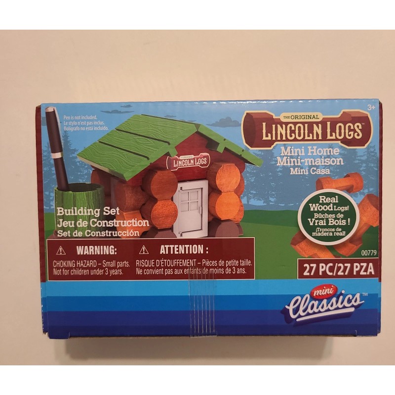 Lincoln Logs Original Lincoln Logs Mini Home 27 PC Building
