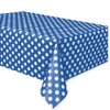 Royal Blue Dots Rectangular Plastic Table Cover (54" x 108")