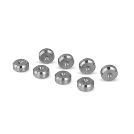PrecisionGeek - Speaker Spike's Pads, Stainless Steel, 16mm in diameter Chamfered Shape for HiFi Speakers, Stands, Soundbars - Set of 8 pieces