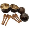VIE Gourmet Mini Coconut Bowls and Spoons, Set of 6
