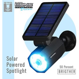 Bell+Howell Bionic Spotlight Deluxe Solar-Powered Spot Light 25 Feet Motion Sensor, Sun Panels, Waterproof Frost Resistant Patio, Yard and Outdoor Lighting As Seen On TV, Black…