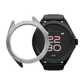 Rocks 2.0 SmartWatch with 2 Covers including Digital Watch, Full Touch Display, Calls, Notifications, SOS Function, Sport, Compatible with iOS and Android (Black Strap and Light Grey Case)