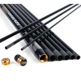 Goture Telescopic Tenkara Fishing Rod Set, Collapsible Crappie Rods 1 Piece Portable Hand Fishing Poles Carbon Fiber Telescoping Stream with Line 12 15 18 20 21 24Ft