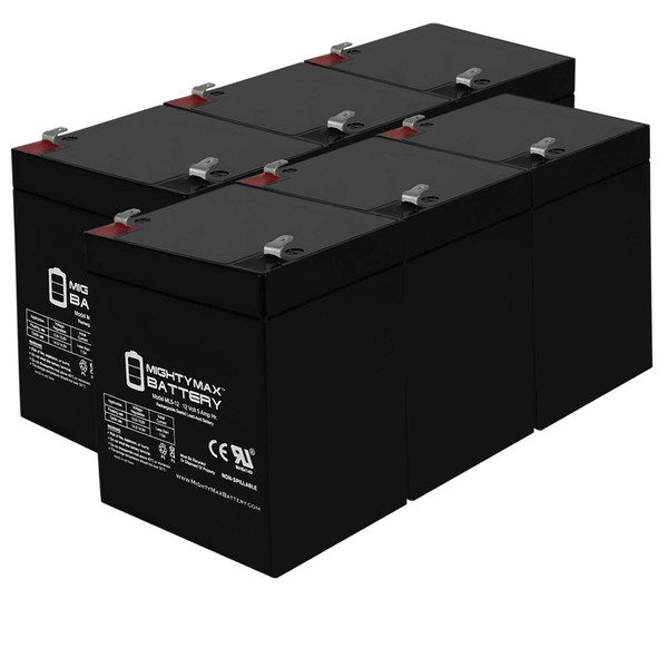 Mighty Max Battery ML5-12 - 12V 5AH UPS Battery Replaces Vision CP1250, CP 1250-6 Pack