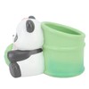 Panda Bamboo Pen Holder Cute Shape Large Capacity Resin Multipurpose