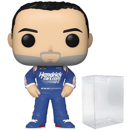 POP NASCAR: Kyle Larson Funko Vinyl Figure (Bundled with Compatible Box Protector Case), Multicolor, 3.75 inches