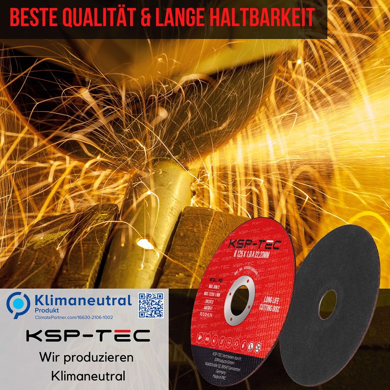KSP-Tec® │25 Cutting Discs 125 x 1.0 mm [With Protective