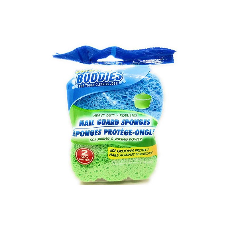 Nail Guard Cleaning Sponges, Heavy Duty, 2-Pack