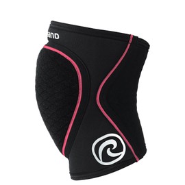 Rehband Knee Pads for Children, 1 Pair, Knee Protectors for Volleyball, Comfortable & High Protection, Children's Knee Guards for Indoor Sports, Colour:Black/Pink, Size:Small, Side:Pair