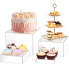 BIEOFFEI Buffet Risers Clear Food Risers for Buffet Table, Acrylic