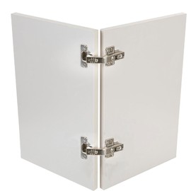 135 Degree Corner Cabinet Hinges, Lazy Susan Bi-Fold Door Hinges Full Overlay Face Frame Concealed Hardware, 2 Pack (1 Pair)