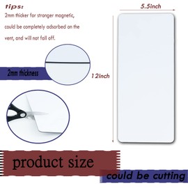 1Pcs Magnetic Vent Covers 5.5" x 12", Ukkie 2mm Thicken Vent Magnetic Covers for Wall, Floor, or Ceiling Vents - Stronger Magnetic Floor Air Vent Cover for RV, Home and VC Vent Cover (1)