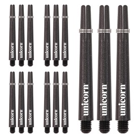 Unicorn Dart Shafts | Gripper 3 | Durable Nylon | Black | 15 Stems | Medium 44.2 mm