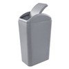 Vababa 1 Pack 3 Gallon Plastic Swing Top Trash Can,