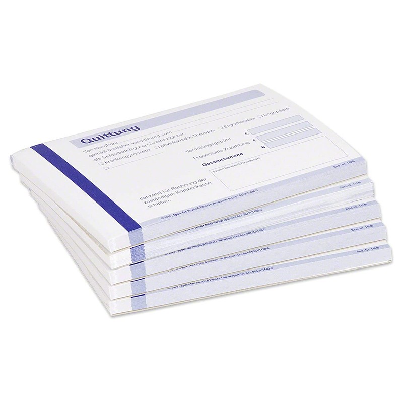 Quttungsblock Receipt Book Receipt Receipts 5 x 50 Sheets Self-Copying
