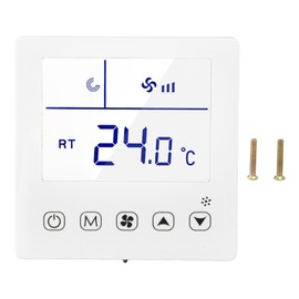 Digital Thermostat Ventilation Function Accurate LCD Display Air Conditioning Temp Controller for Home Hotel AC220V