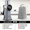 Zulay Rotary Cheese Grater 5 Blade Cheese Shredder - Manual