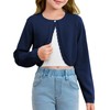 Girls Long Sleeve Bolero Cardigan Sweater Kids Cute Button Knit