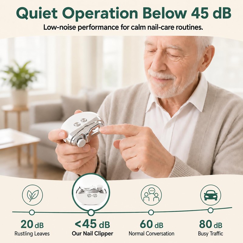 3-in-1 Electric Nail Clippers for Seniors & Adults, Automatic Nail