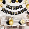 Balloons Birthday Decoration Set, Black Gold Birthday Decoration Happy Birthday