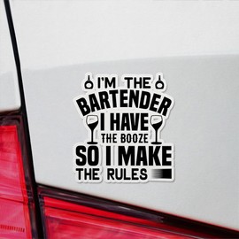 Decal Stickers of The Bartender I Have The Booze Premium Indoor (No Waterproof) Vinyl Decal Stickers for Laptop Phone Accessory Helmet Car Window Mug Tuber Cup Door Wall - USCVER3f8272bBL0124