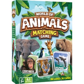MasterPieces Kids Games - World of Animals Matching Game - Game for Kids and Family - Laugh and Learn