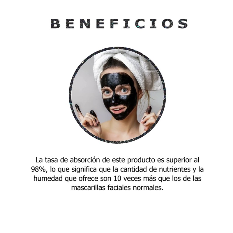 MASCARILLA FACIAL BLANQUEADORA ANTIARRUGAS, DESINTOXICA, PURIFICA Y ACLARA LA PIEL,