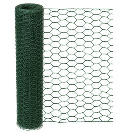 vensovo Garden Poultry Green Chicken Wire - 13.7 '' × 590 '' Chicken Wire Floral for Crafts, Garden Fence Animal Barrier, 1 inch Mesh Poultry Netting Fence, Pet/Rabbit/Chicken Wire Fencing