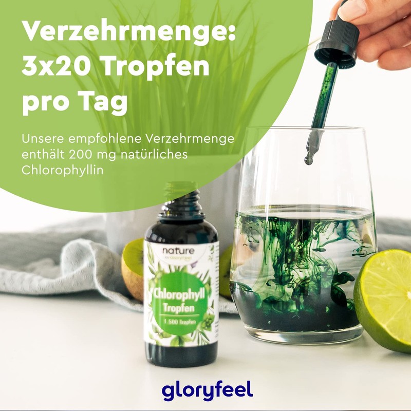 Chlorophyll Drops - 50 ml Liquid from Pure Alfalfa -