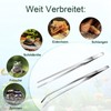 Diffaxy Curved Aquarium Tweezers, Pack of 2 Straight Tweezers and