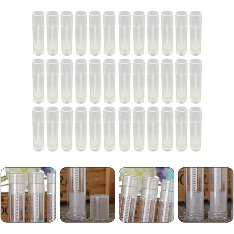 Envase de Bálsamo Labial Rellenable 5g Pp Pet 60 Piezas