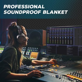 Suvony 2 PCS Large Sound Dampening Blanket,96" x 80" Sound Absorbing Studio,Noise Cancelling Studio Acoustic Blanket/Light Blocker/Moving Curtain
