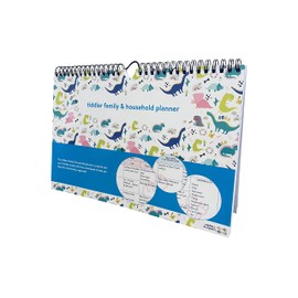 tiddler family & household planner | Undated Weekly Family Organiser/Planner Calendar | Clever Layout in A4 Size | Space For 6 People & 1 Years Planning | Packed With Useful Features (Dinky Dinos)